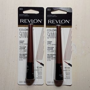 2 Revlon Colorstay Skinny Liquid Liners 303 Mahogany Flame